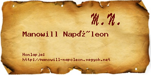 Manowill Napóleon névjegykártya